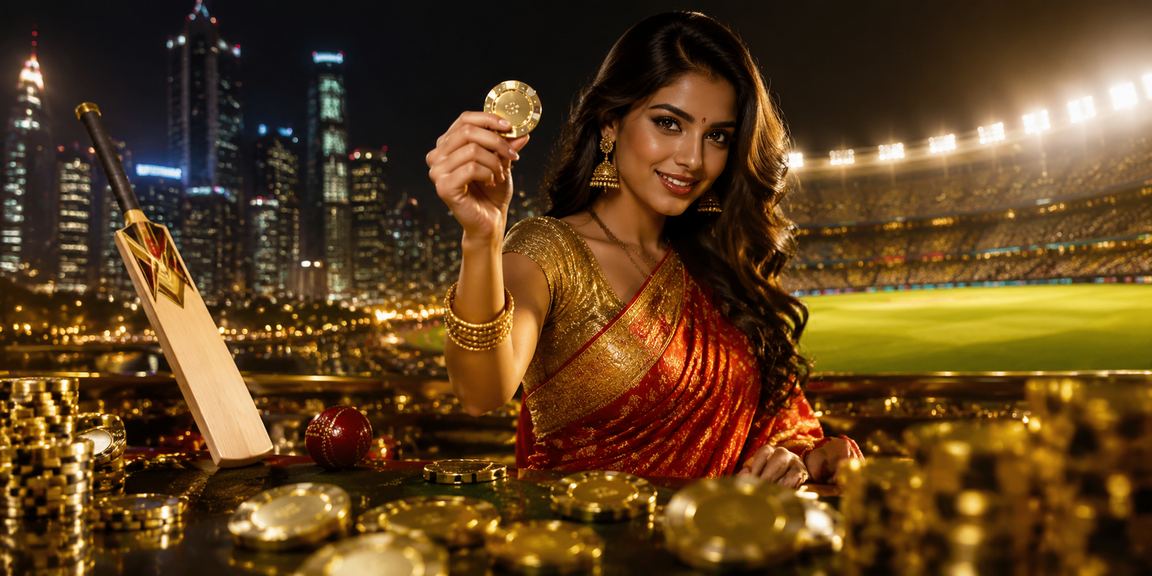 Indian woman placing cricket sports bets using smartphone